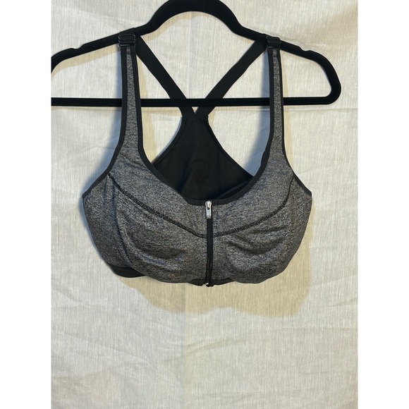 Victoria's Secret VSX Sport Zip Front Sports Bra High Impact Gray 38D - Picture 7 of 7